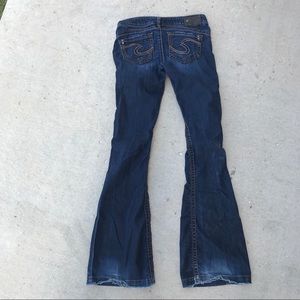 Silver Camden rose bell bottom dark wash jeans